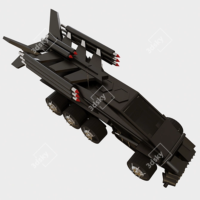 Futuristic Battle Vehicle 3D model image 2