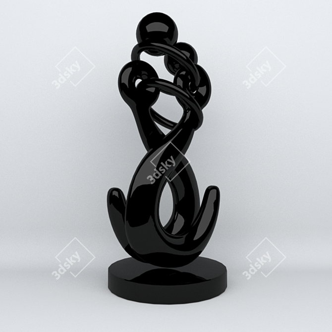 Elegant Metal Wedding Decor 3D model image 2