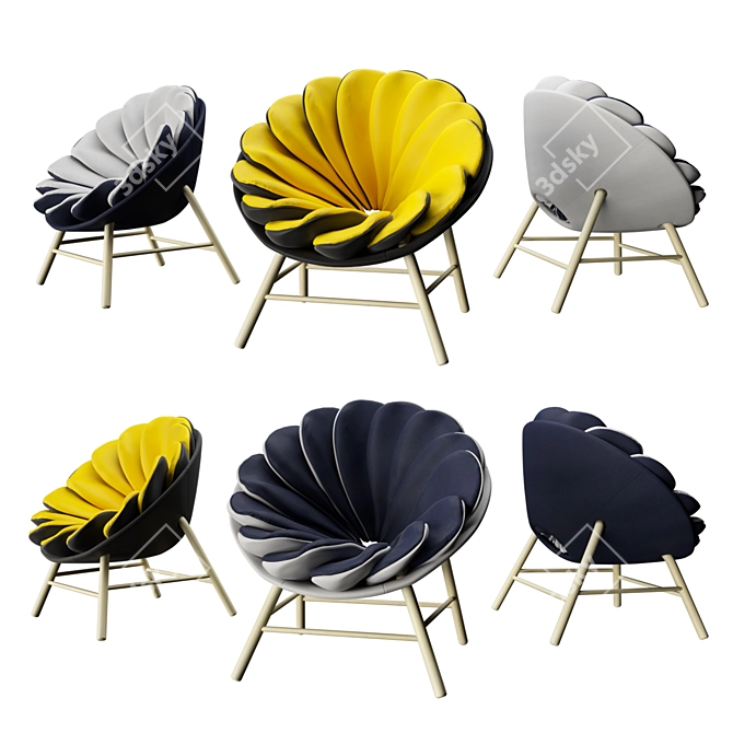 Quetzal by Marc Venot: Colorful Bird-Inspired Armchair 3D model image 1