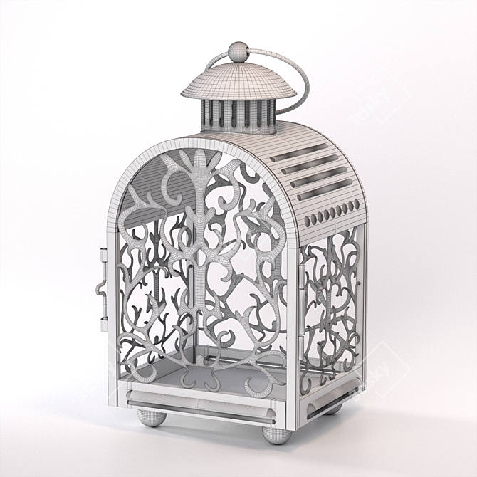 Gottger Red Lantern Candlestick 3D model image 3