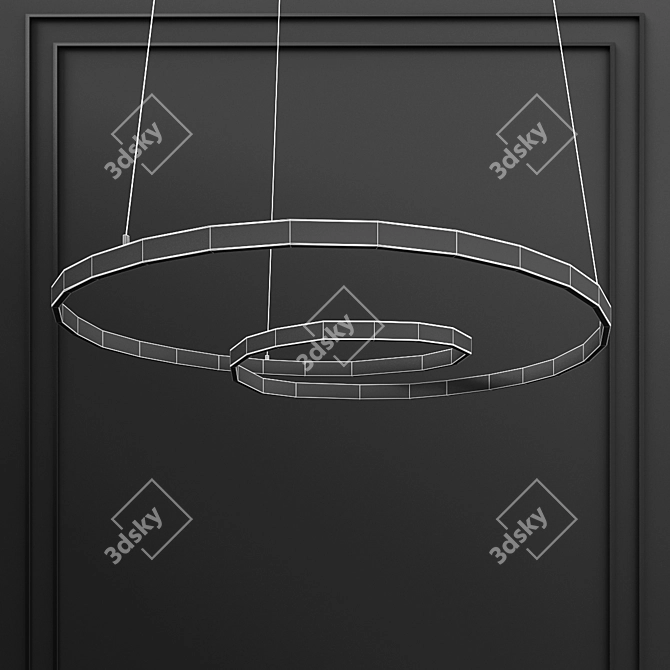 Elegant Viareggio Pendant Light 3D model image 2