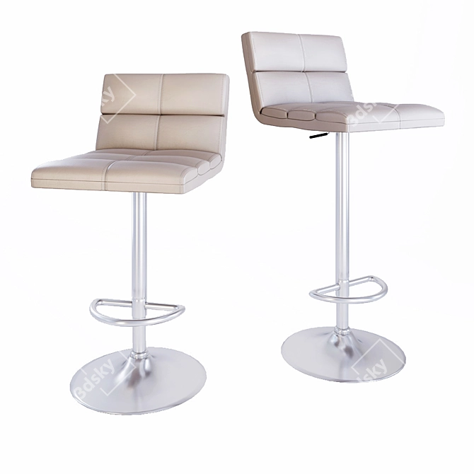 BCR 201 Bar Stool - Cappuccino 3D model image 1