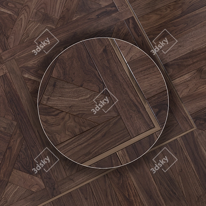 Versailles Traditional American Walnut Modular Parquet 3D model image 3