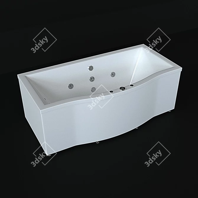 Aquatek Helios | Sleek 1800mm Designer Bathtub 3D model image 1