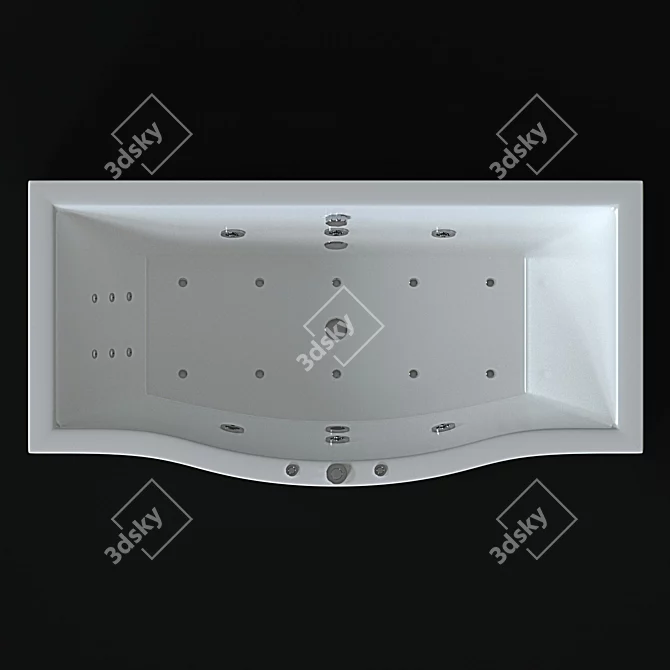 Aquatek Helios | Sleek 1800mm Designer Bathtub 3D model image 2