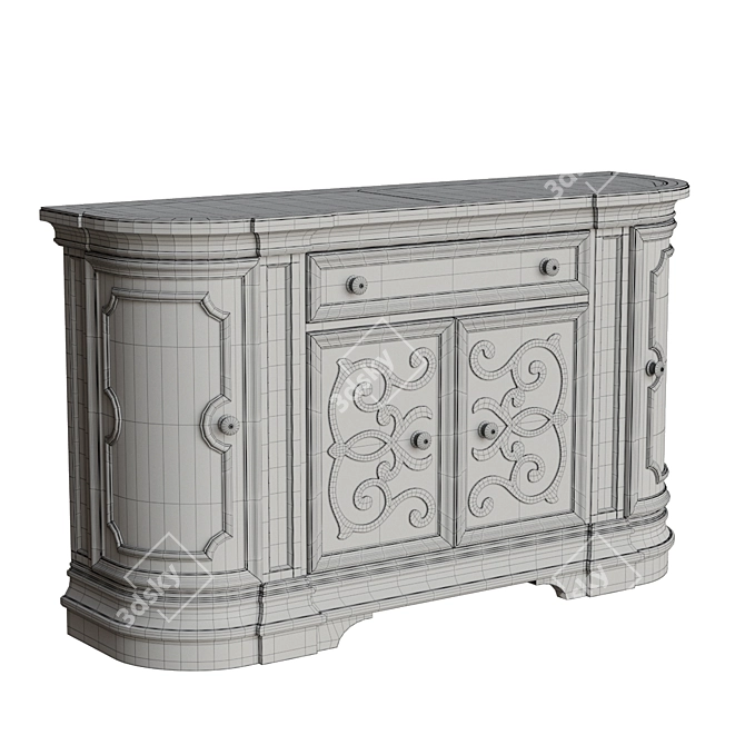 Opulent Renaissance Buffet 3D model image 3