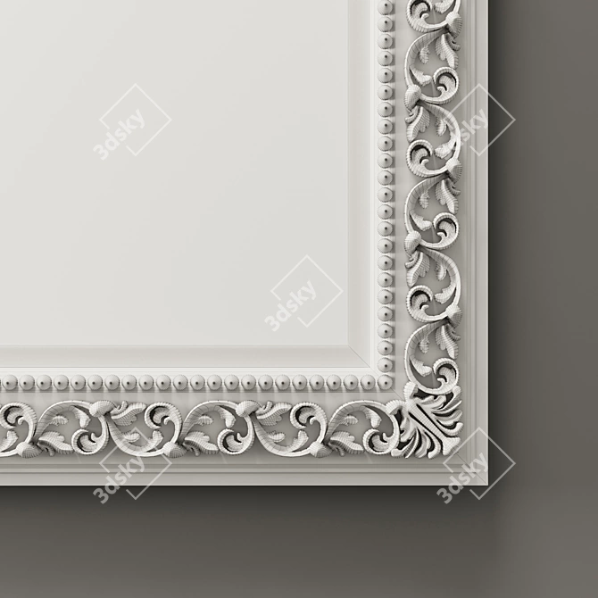 Title: Classic Baguette Mirror - Elegant, Timeless Design 3D model image 3