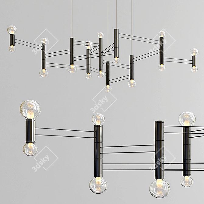 Breathtaking Gaze Pendant Light 3D model image 1