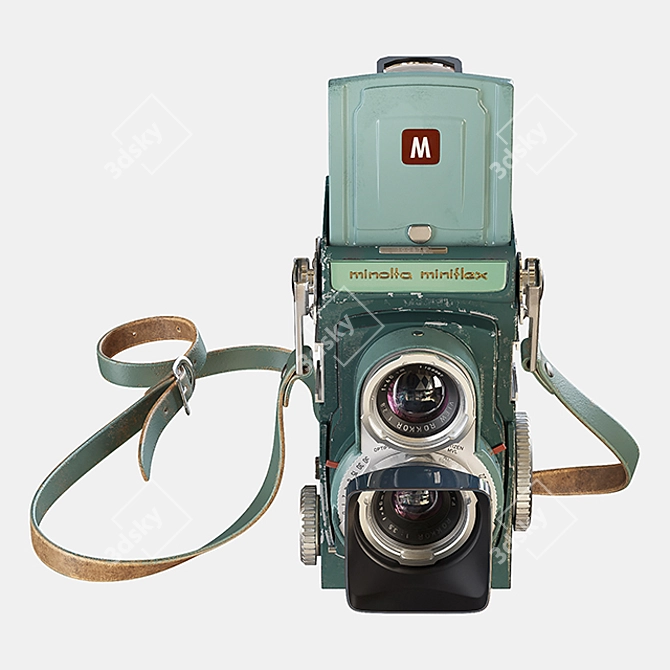 Vintage Minolta Miniflex TLR 3D model image 1