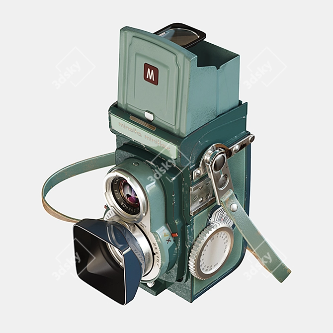 Vintage Minolta Miniflex TLR 3D model image 2