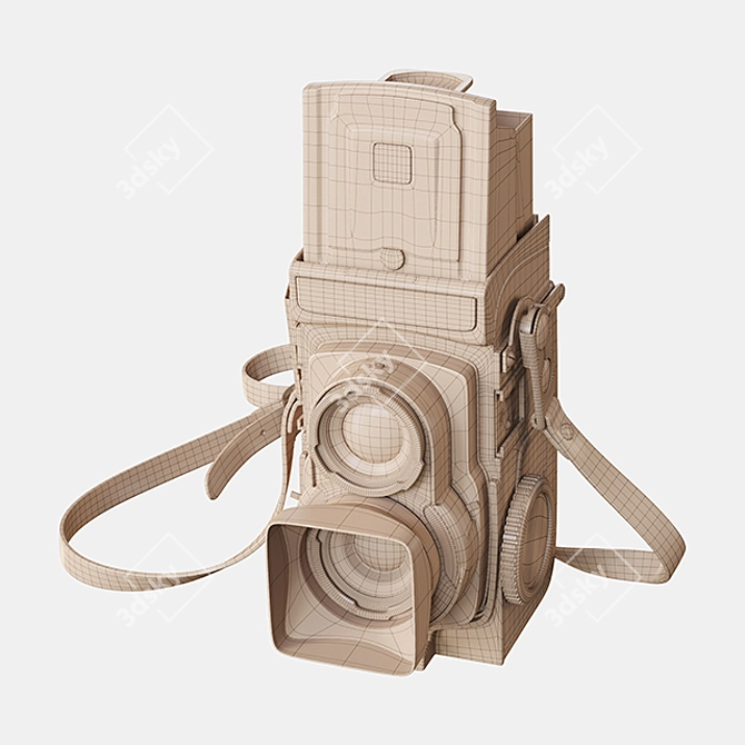 Vintage Minolta Miniflex TLR 3D model image 3