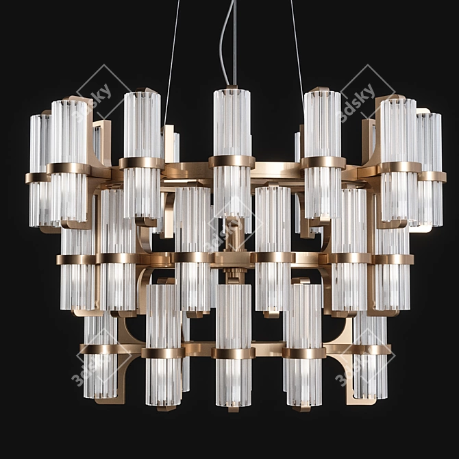  Elegant "Soave" Chandelier - 70 x 48 cm 3D model image 1