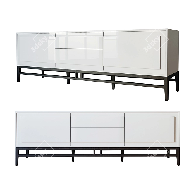 Marley TV Stand | Stylish and Spacious 3D model image 1