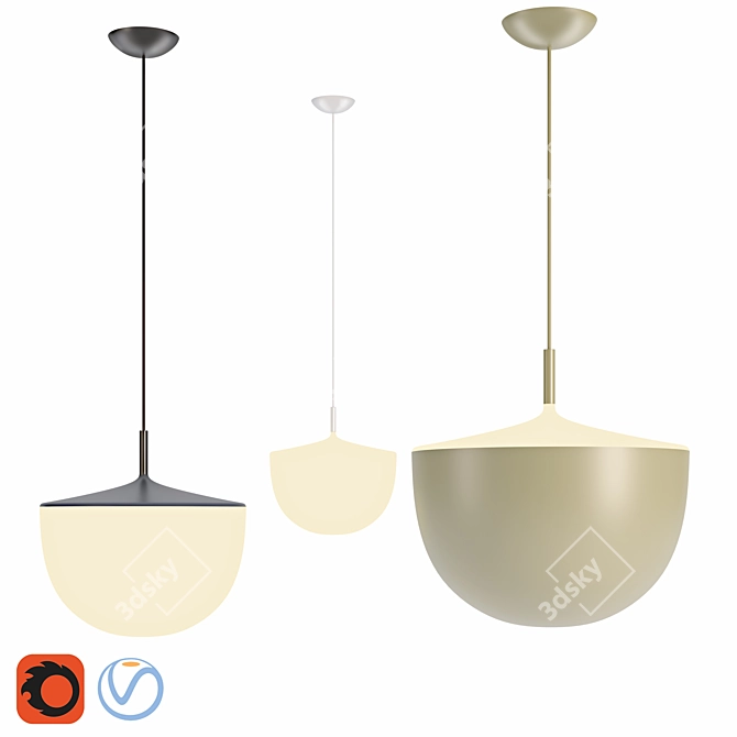 Modern Elegance: Cheshire Suspension 3D model image 1