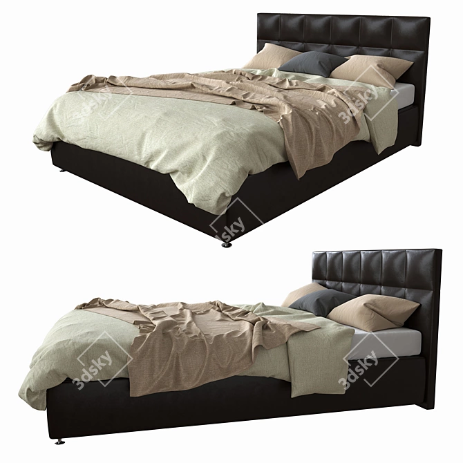 Romano Bed: Sleek and Stylish 3D model image 1