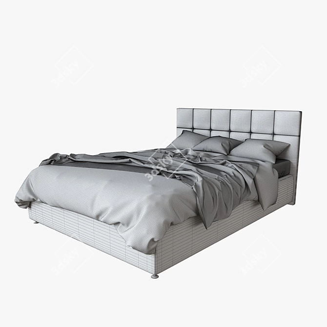 Romano Bed: Sleek and Stylish 3D model image 2