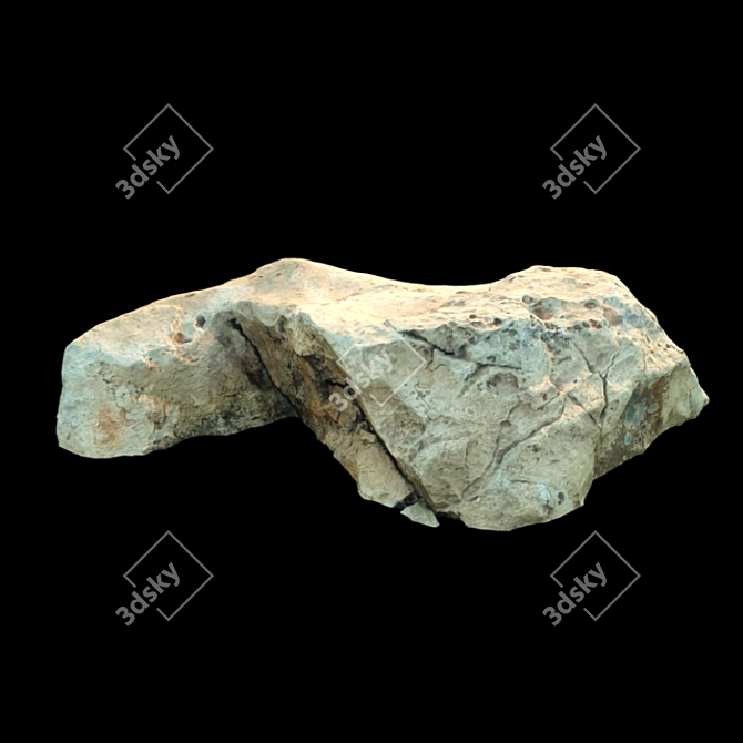 3D Rock Scan: High-Res 4K Model 3D model image 1