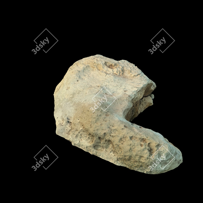 3D Rock Scan: High-Res 4K Model 3D model image 2