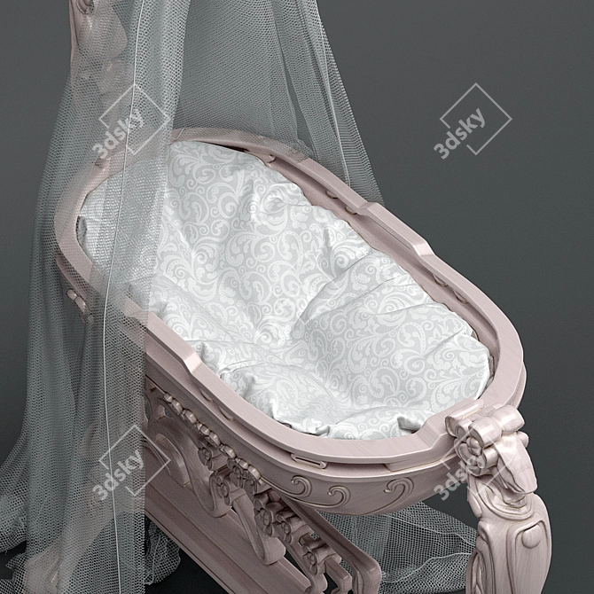 MEDEA Liberty Cradle: The Perfect Artistic Nursery Solution 3D model image 2