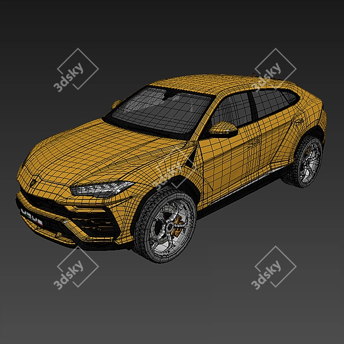 Lamborghini URUS TurboSmooth 3D Model 3D model image 3