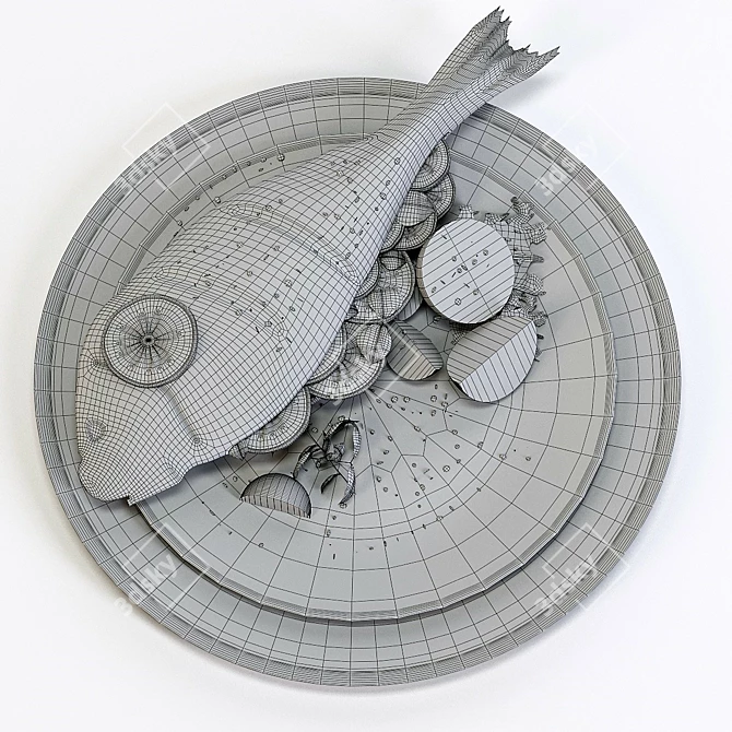 Oceanic Delights: Complete Fish Set 3D model image 2