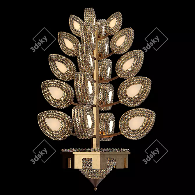 Elegant Maison Bagues Chandelier 3D model image 1