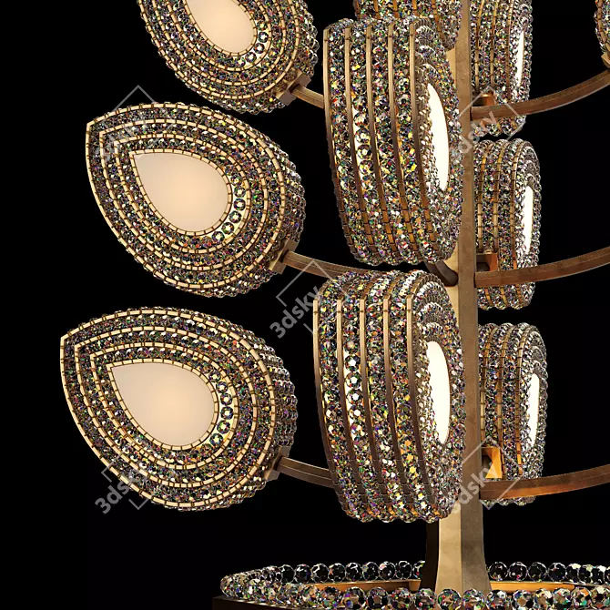 Elegant Maison Bagues Chandelier 3D model image 2