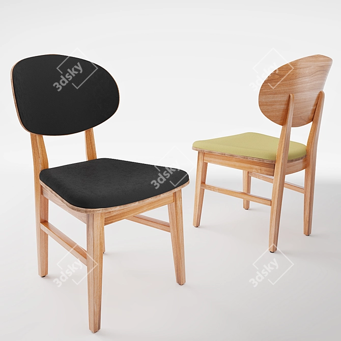 Kuba B Indoor Stool: TurboSmooth, Unique Design 3D model image 1