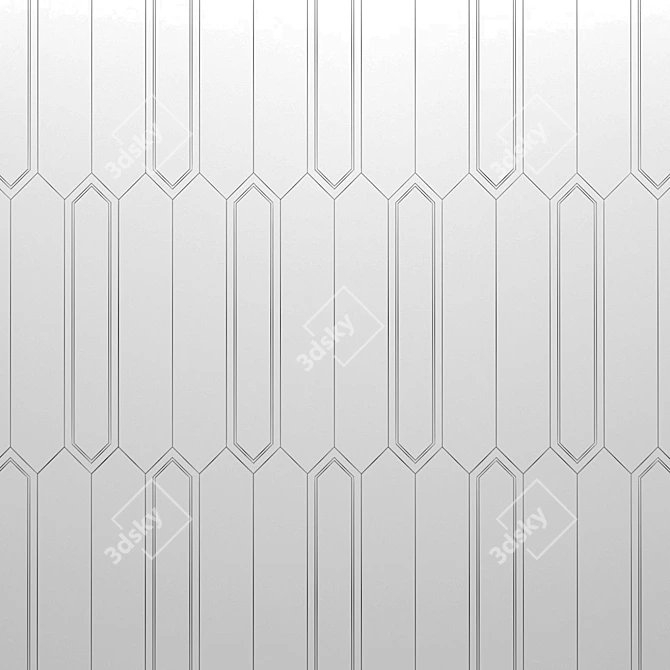 Golden Leaf Parquet, Matita Collection 3D model image 3