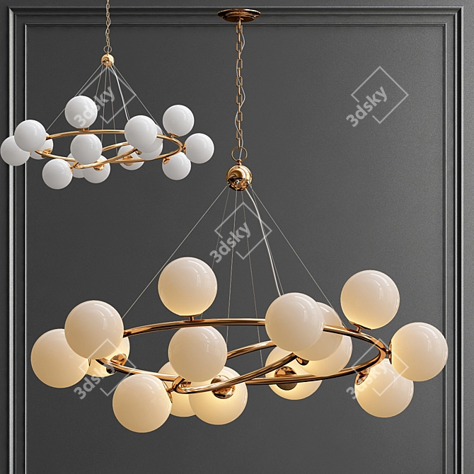 Elegant Luft Chandelier for Stunning Illumination 3D model image 1