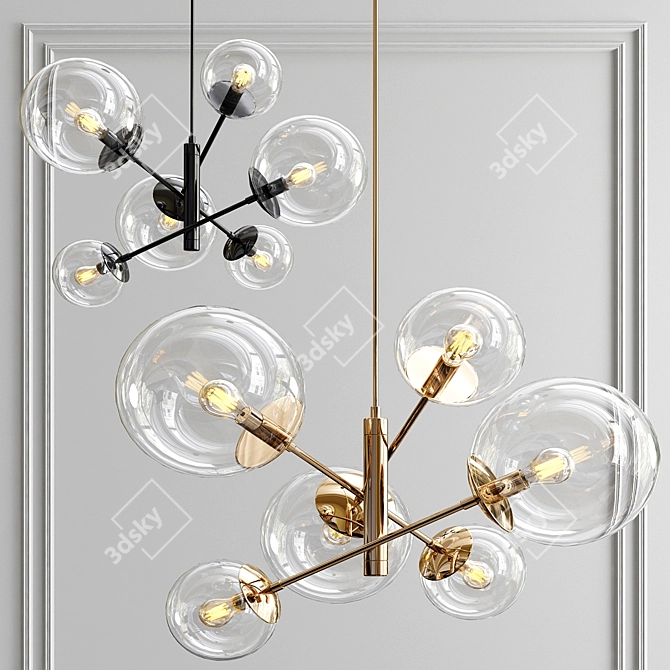 Stylish Global Pendant Lights 3D model image 1