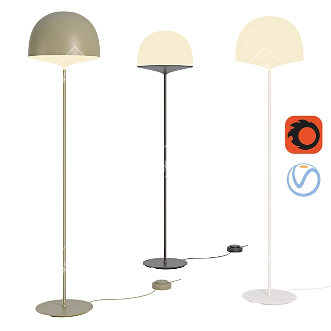 Elegant Cheshire Floor Lamp 3D model image 1