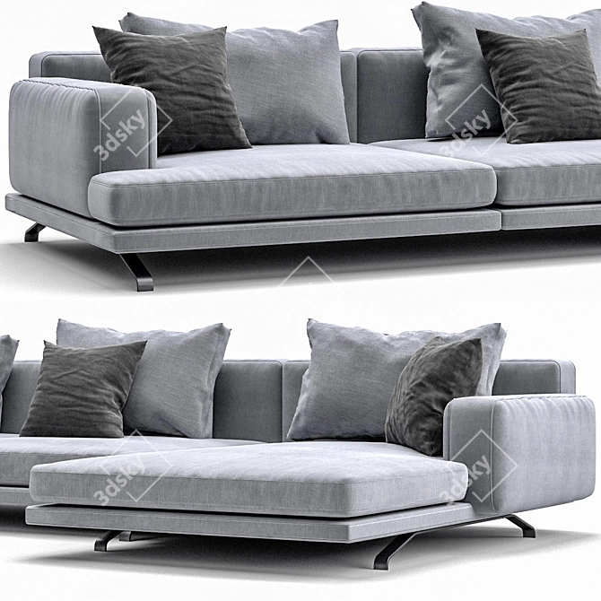 Lema Mustique: Elegant and Spacious Modern Sofa 3D model image 2
