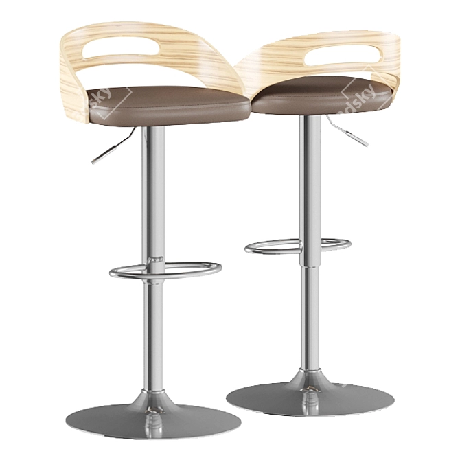 Sleek Marstrand Modern Bar Stool 3D model image 1