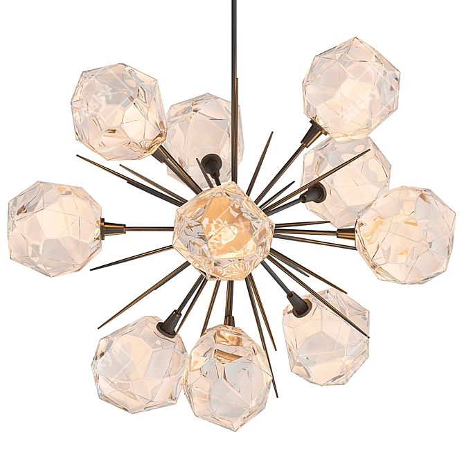 Glamourous Gem Pendant Lamp 3D model image 1