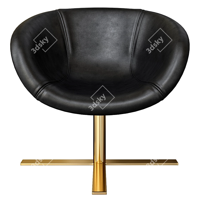 Luxury Leather Mart Armchair by B&B Italia 3D model image 1