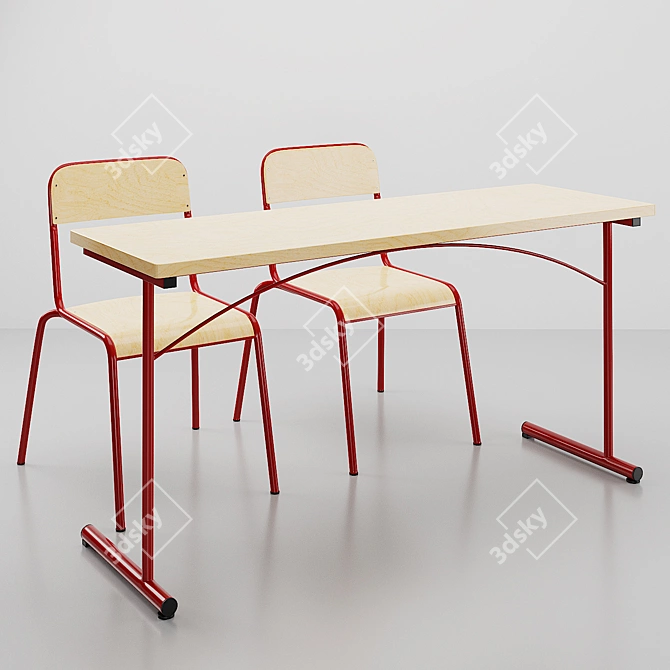 Atlas 2 School Chair & Table: Compliant with NF and NFD Standards 3D model image 1