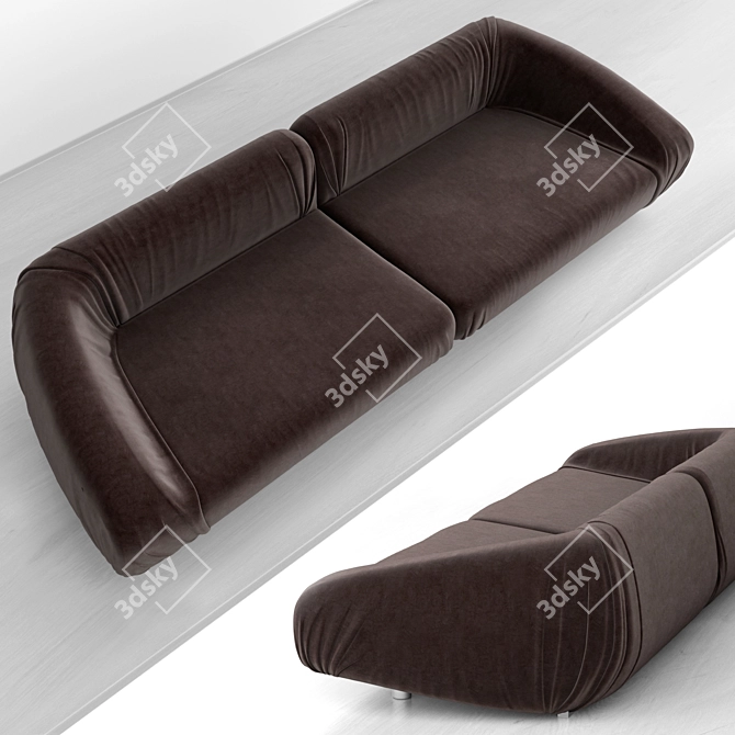 Fold Baxter Sofa: Stylish and Functional 3D model image 2