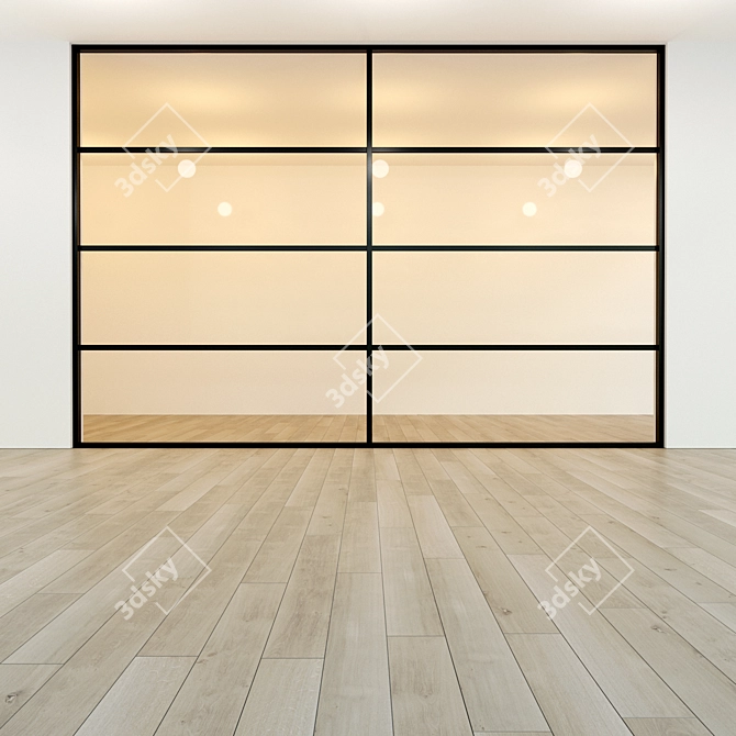 Customizable Glass Partition: Modern Loft Design 3D model image 2