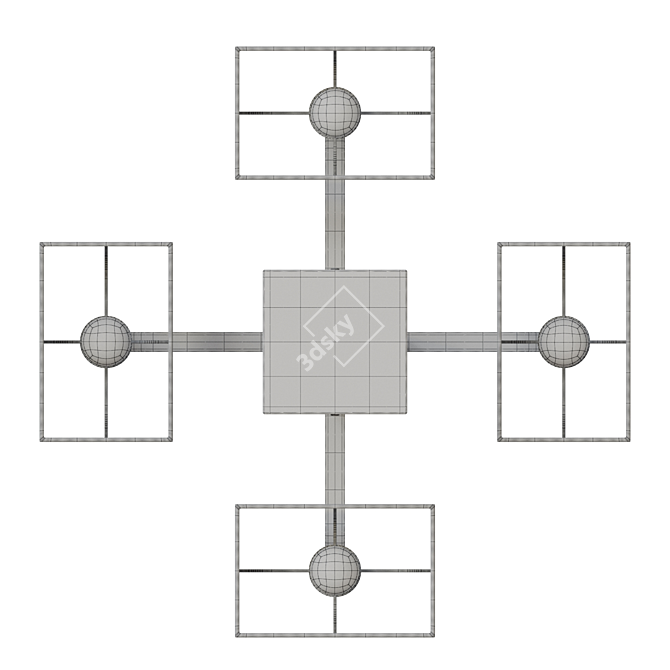 MW-Light Prato 101011904: Sleek Modern Ceiling Light 3D model image 3