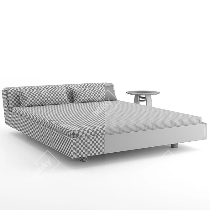 Zeitraum Fusion Bed: Elegant and Modern 3D model image 3