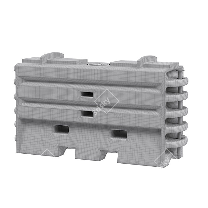 Water Cable Traffic Barrier: Superior Traffic Control Solution 3D model image 3