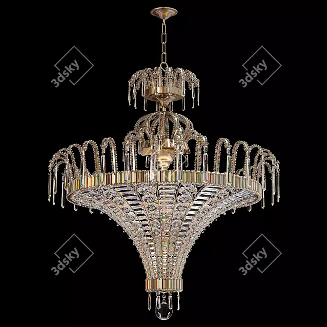 Elegant Bagues Paris Chandelier 3D model image 1