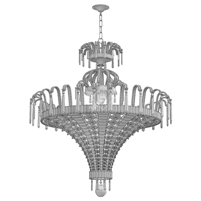 Elegant Bagues Paris Chandelier 3D model image 3