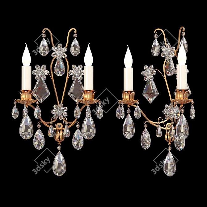 Glamorous Bagues Paris Wall Sconce 3D model image 1