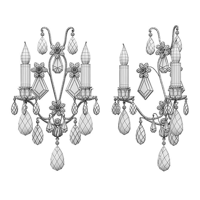 Glamorous Bagues Paris Wall Sconce 3D model image 3