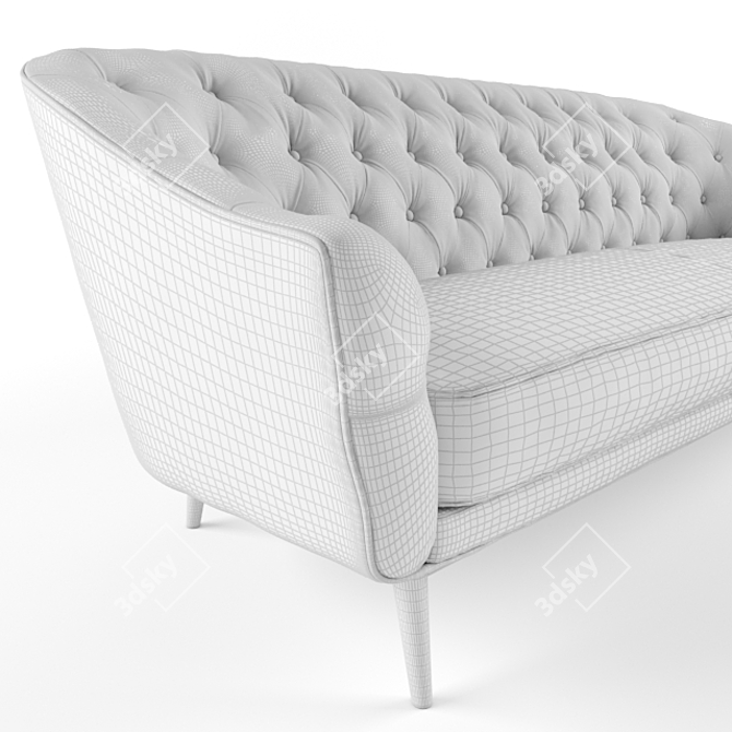 Elegant Neiman Marcus Tufted Sofa 3D model image 3