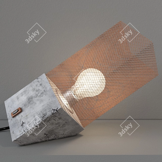 Elegant Handcrafted Table Lamp 3D model image 1