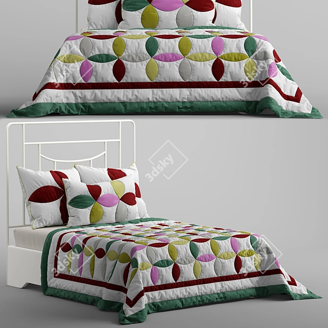 VHC Everly King Luxury Bed 3D model image 1