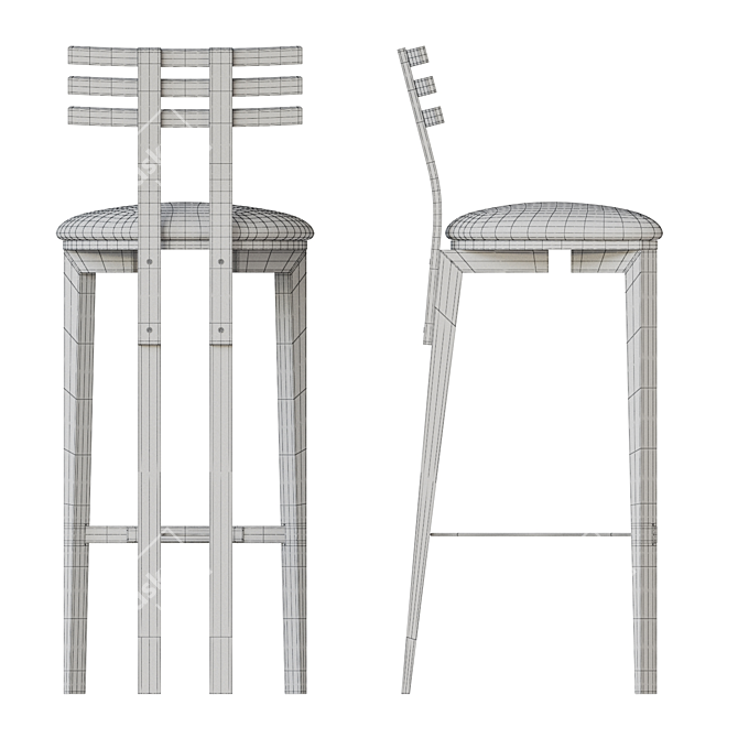 Tory Sun Bar Stool 3D model image 3